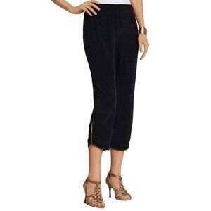 Chico's Knit Kit Crop Pants, Chico's Size 1 (US 8), Black